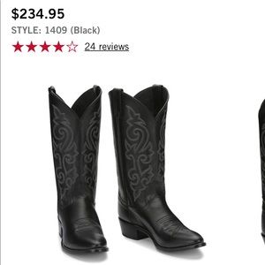 Buck Black Justin Cowboy Boots